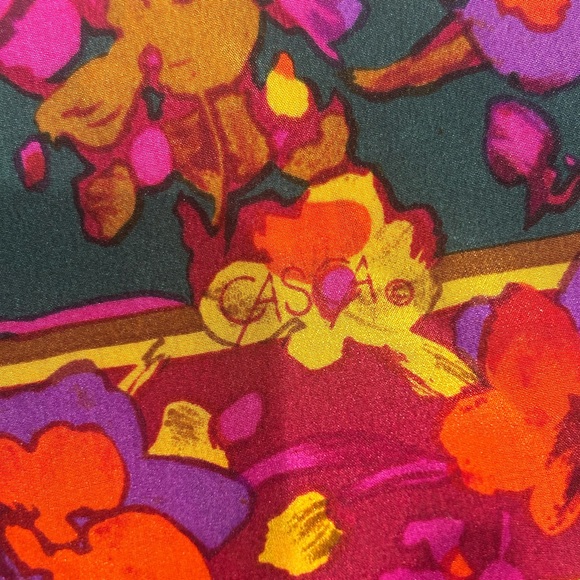 CASCA 100% SILK Fall Holiday Floral SCARF - Picture 7 of 7